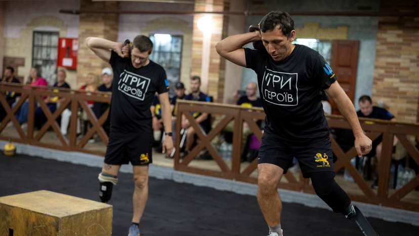 "Games for Heroes" cross-fit competition of military amputees in Kharkiv