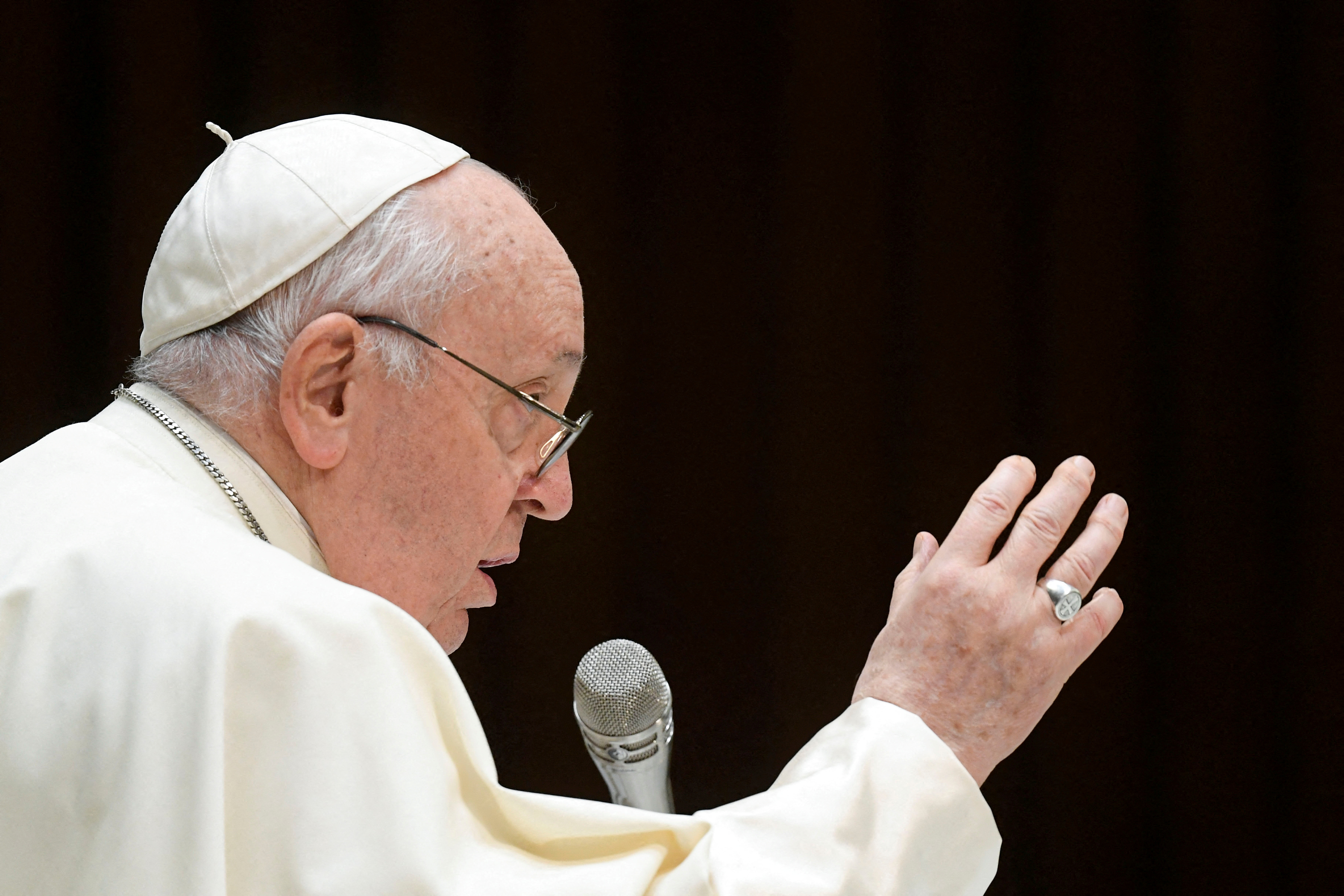 FILE PHOTO: Pope Francis holds a weekly audience at the Vatican