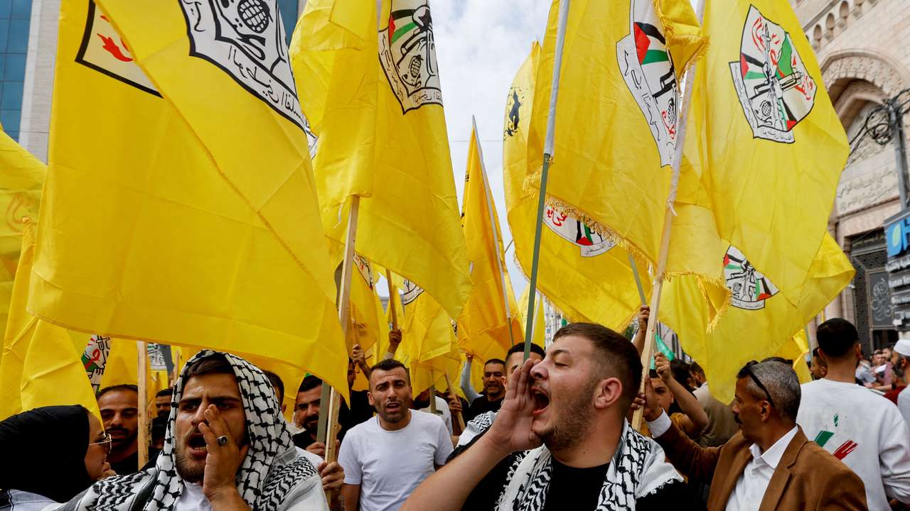 FILE PHOTO: Palestinians protest in support of the people of Gaza, in Hebron