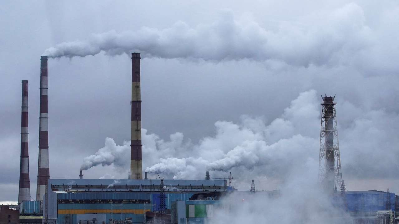 FILE PHOTO: A view shows Nadezhda Metallurgical Plant of Nornickel company in Norilsk