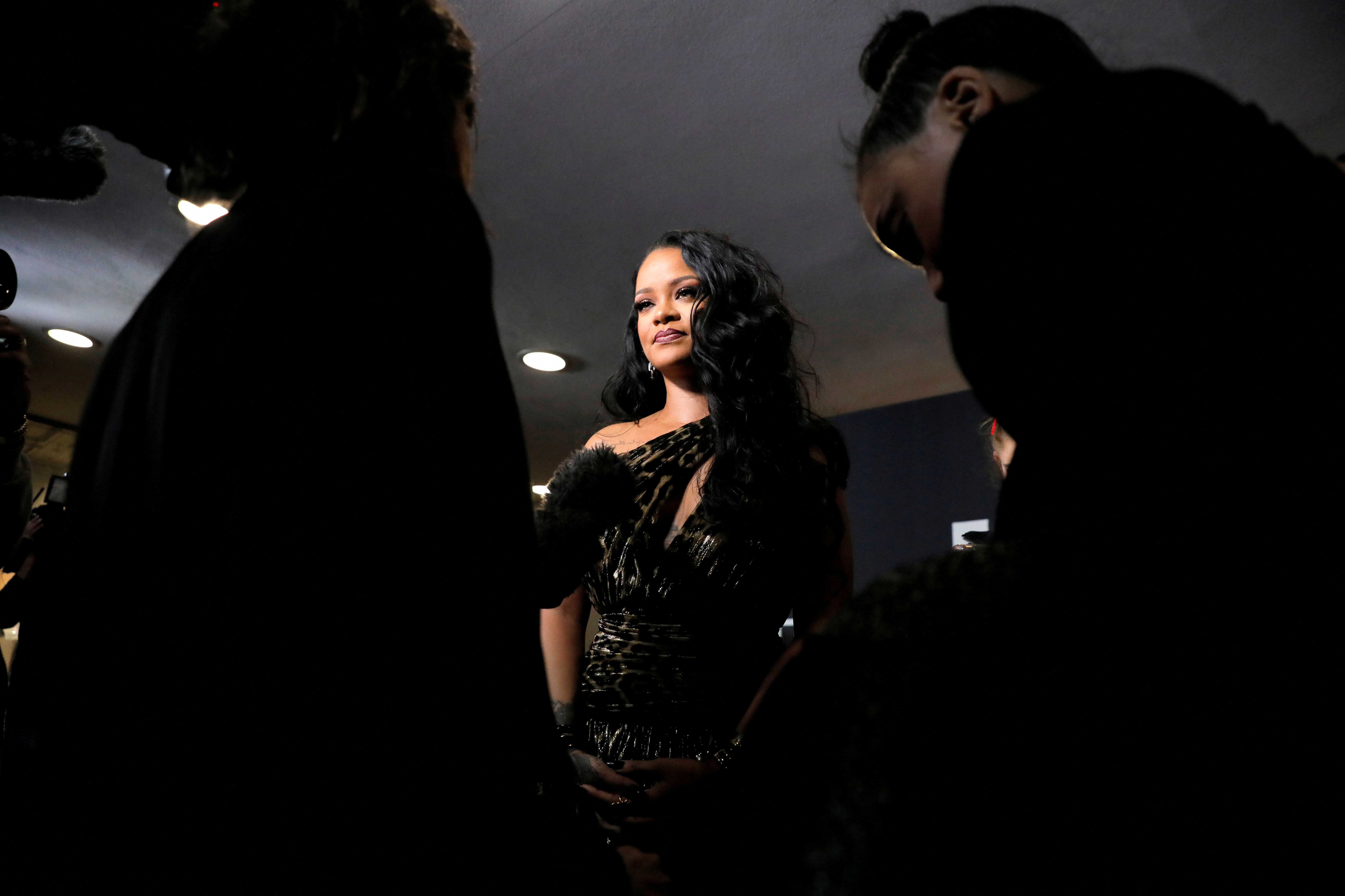 FILE PHOTO: Rihanna arrives at the launch event for her autobiography "Rihanna" at The Solomon R. Guggenheim Museum in New York City