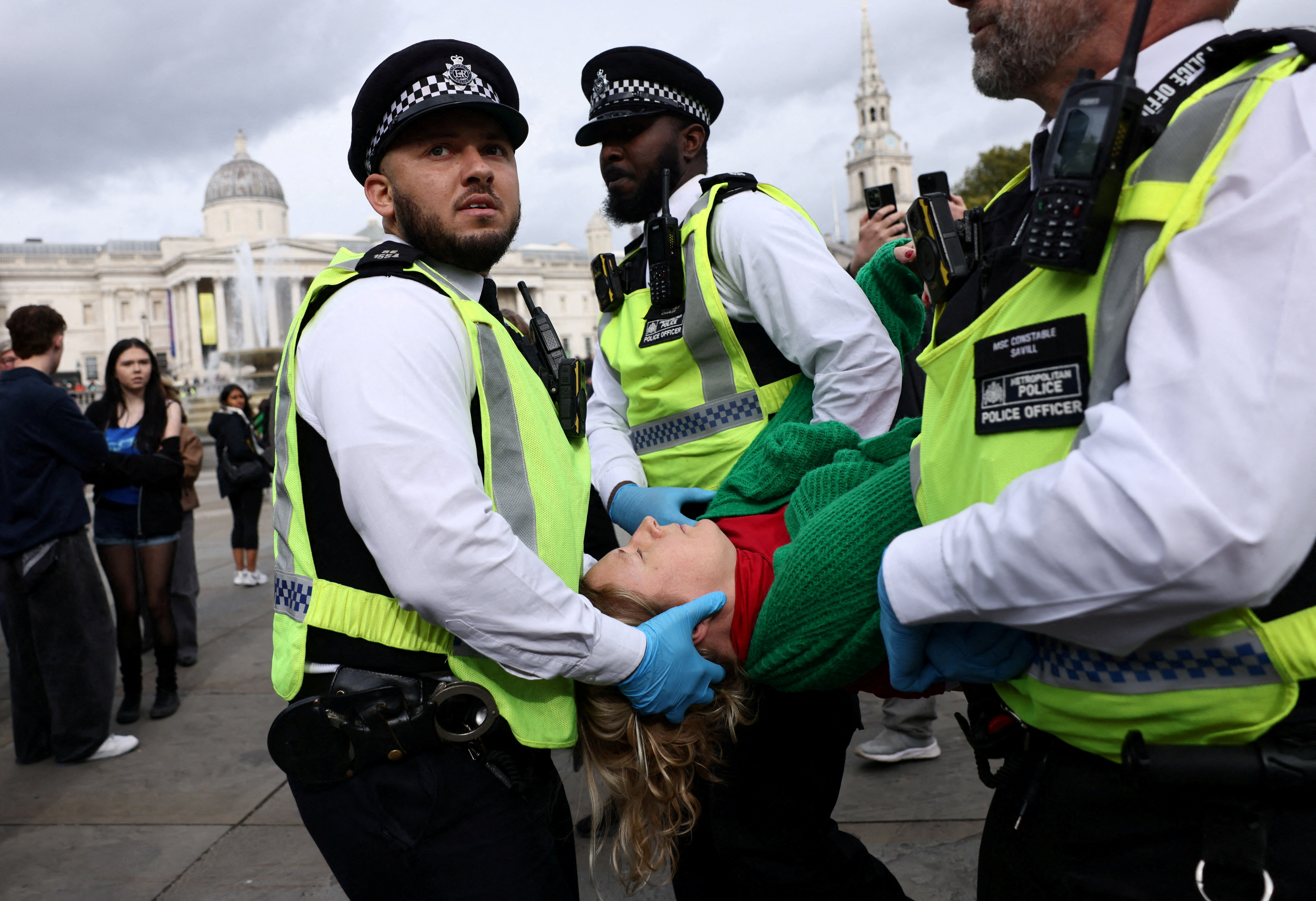 Protest against the British government's ban on Palestine Action in London