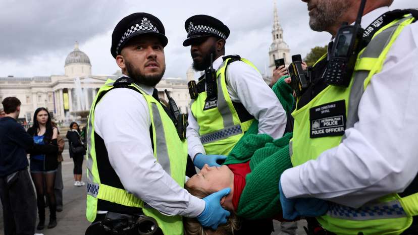 Protest against the British government's ban on Palestine Action in London