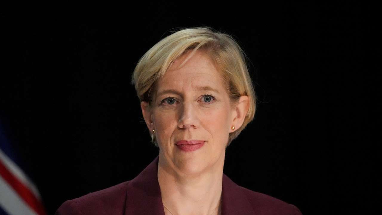 FILE PHOTO: New Zealand's Finance Minister Nicola Willis delivers an announcement about the Reserve Bank at Parliament