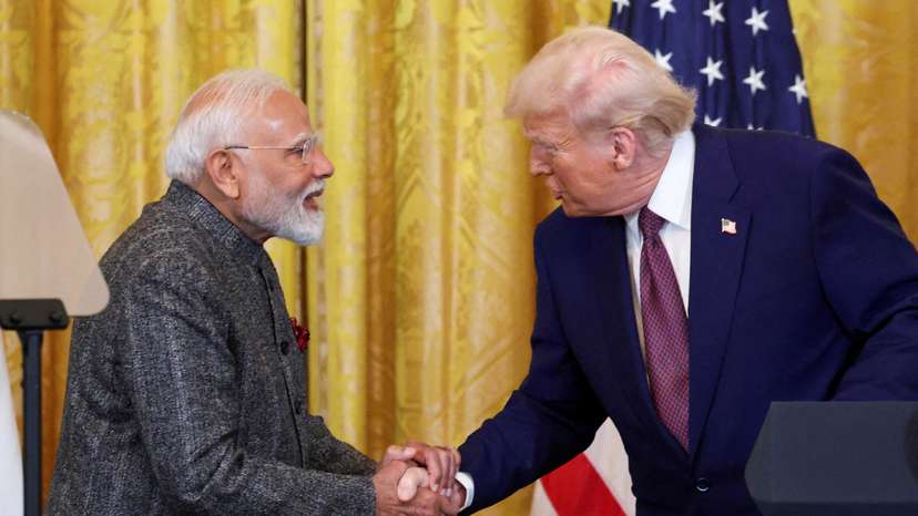 FILE PHOTO: U.S. President Trump holds a joint press conference with Indian Prime Minister Modi at the White House in Washington D.C.