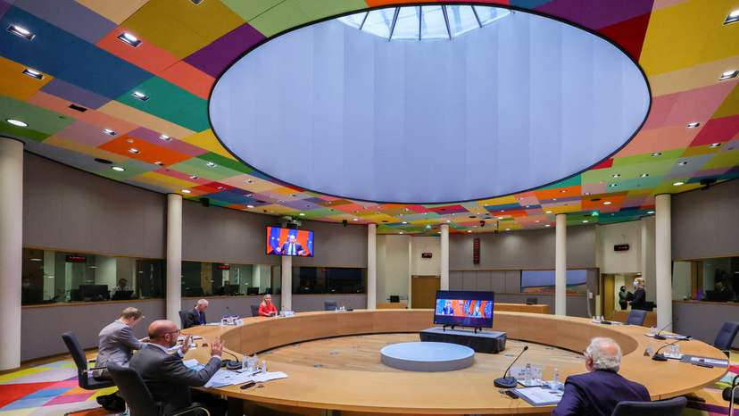 FILE PHOTO: EU-China virtual summit in Brussels