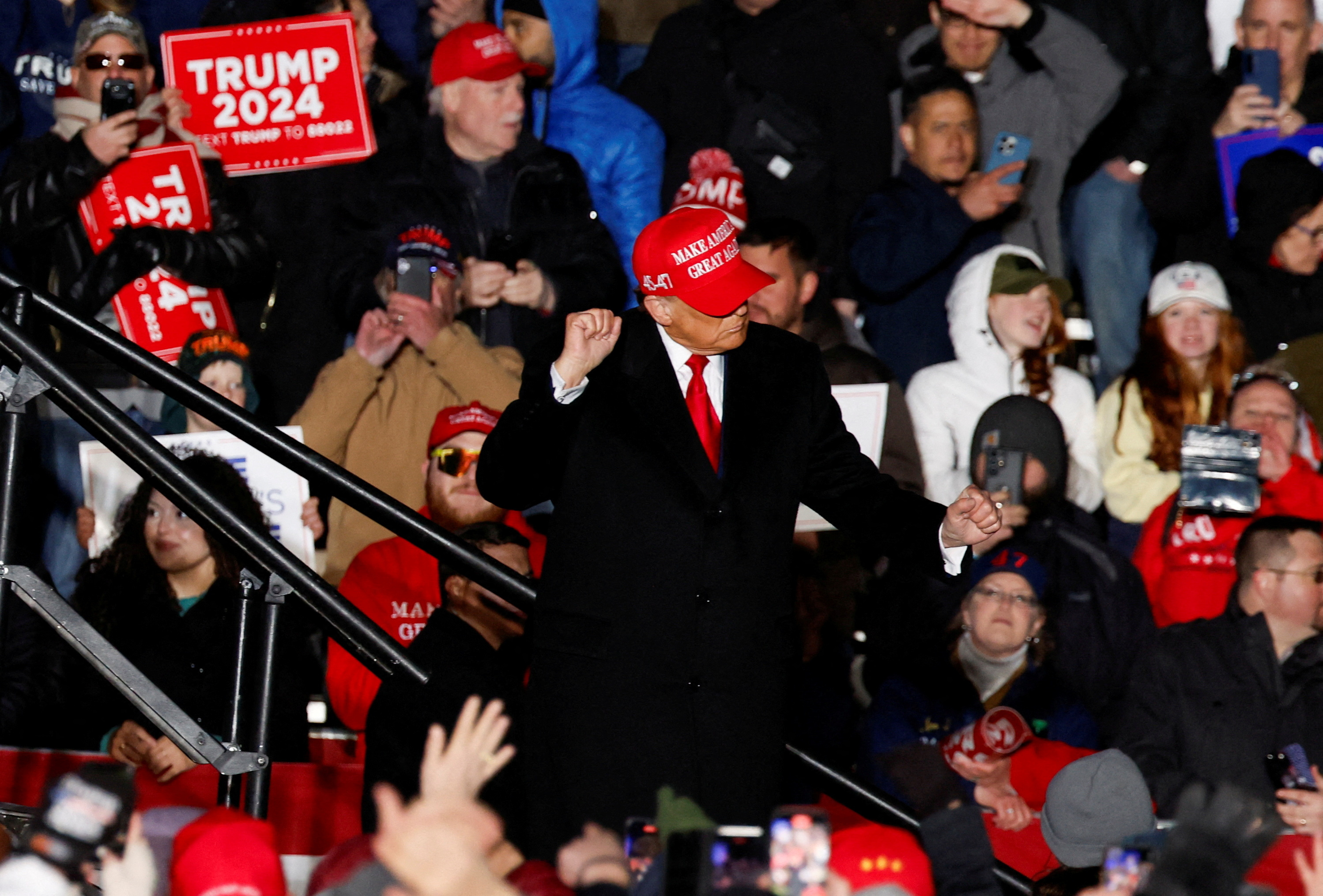 FILE PHOTO: Former U.S. President Trump holds campaign rally in Schnecksville, Pennsylvania
