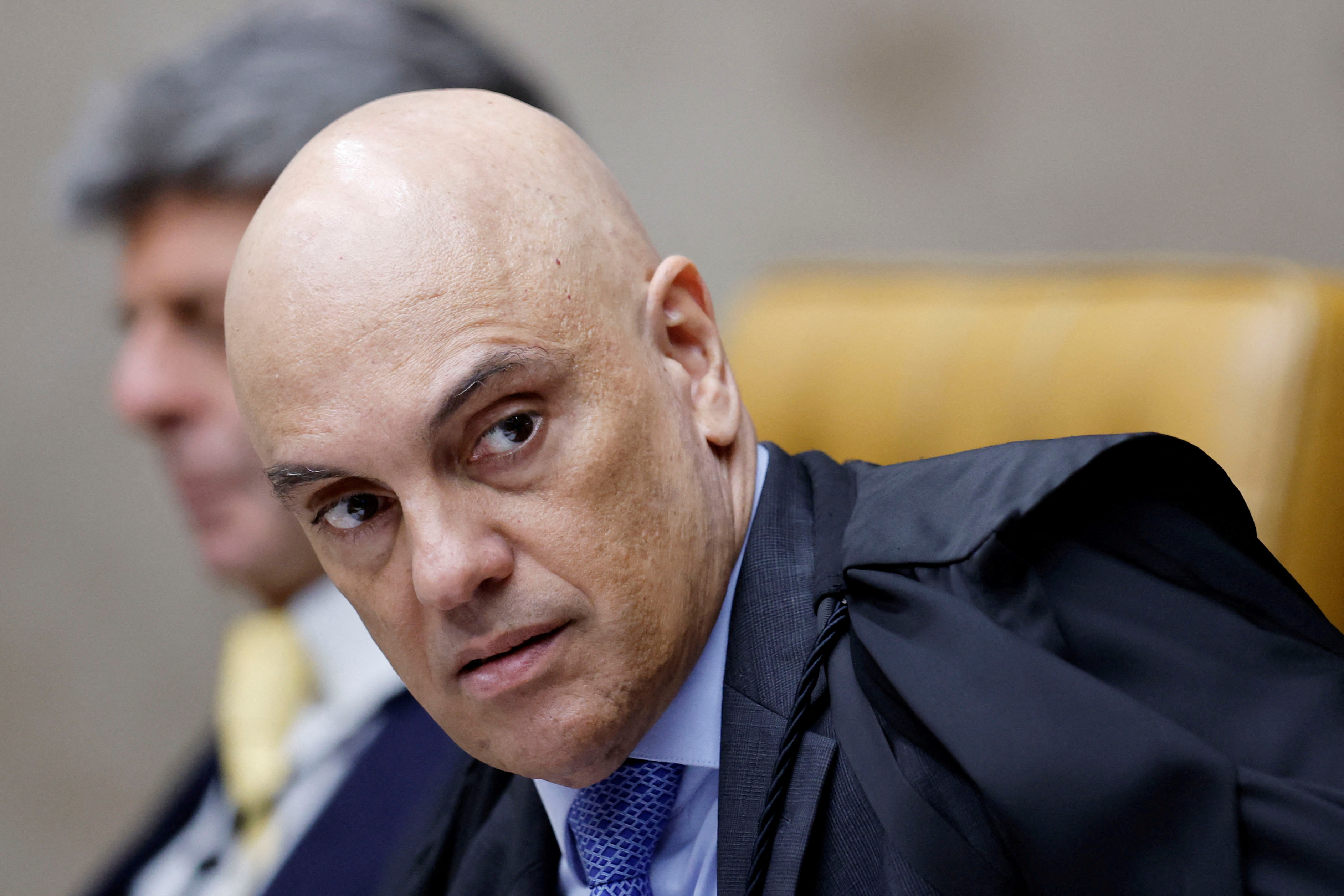 FILE PHOTO: Brazil's Supreme Court Judge Alexandre de Moraes attends a session of the Supreme Court in Brasilia