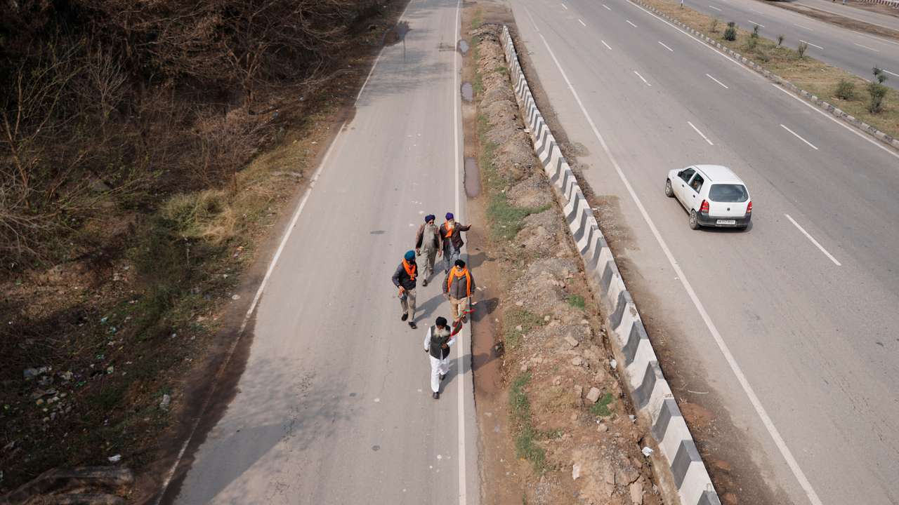 Farmers march towards New Delhi to press for the better crop prices promised to them in 2021