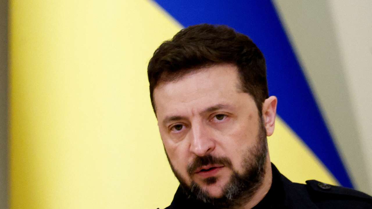 FILE PHOTO: Ukraine's President Zelenskiy meets Polish President Duda on Ukraine's Constitution Day, in Kyiv