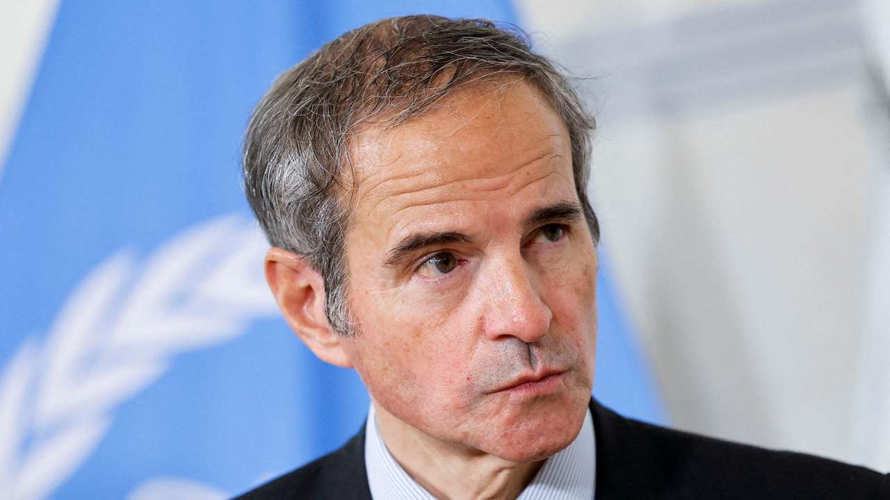 FILE PHOTO: Doorstep with IAEA Director General Rafael Grossi