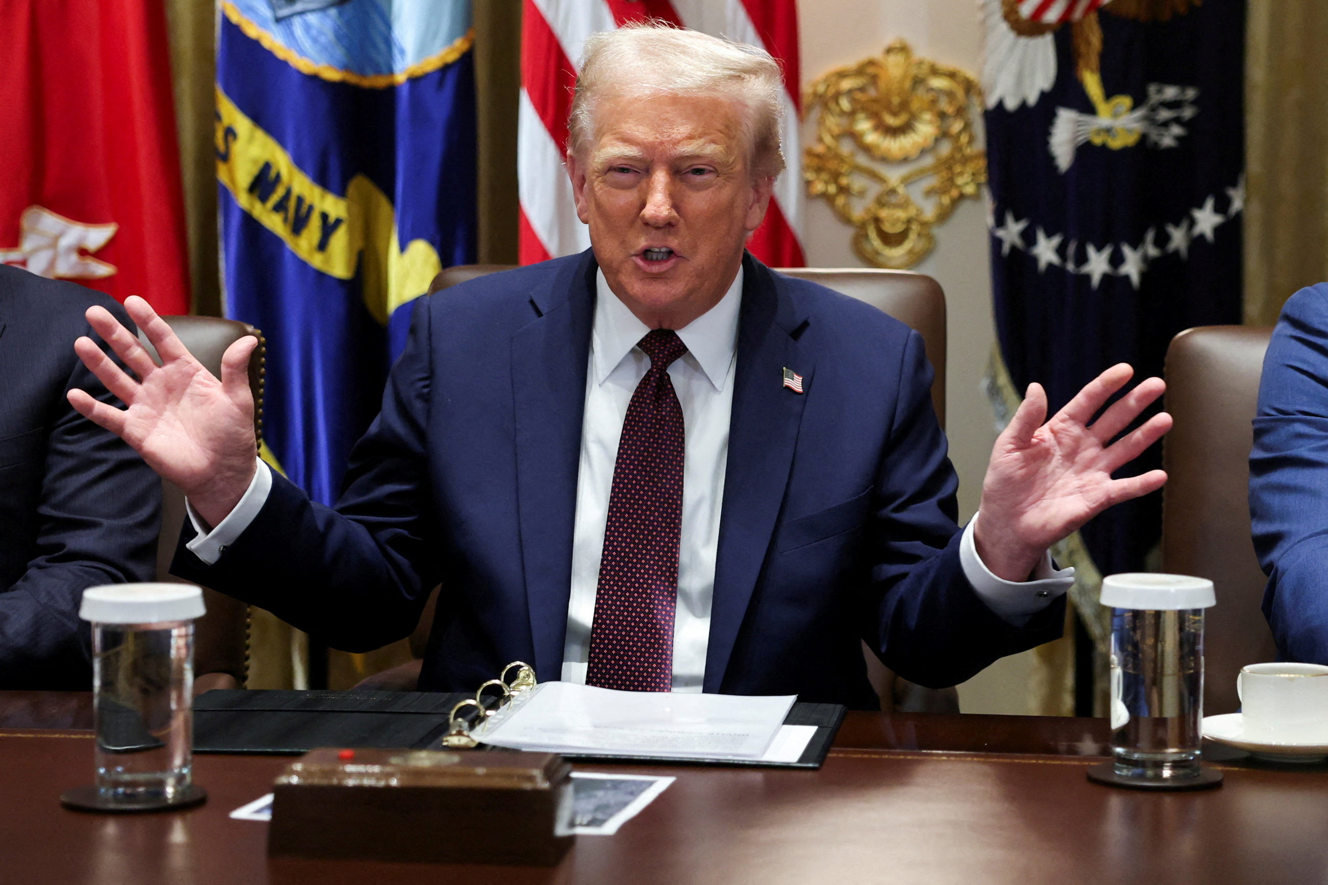 U.S. President Trump holds a cabinet meeting at the White House in Washington