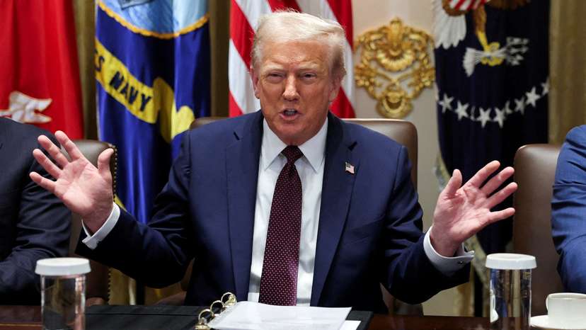 U.S. President Trump holds a cabinet meeting at the White House in Washington