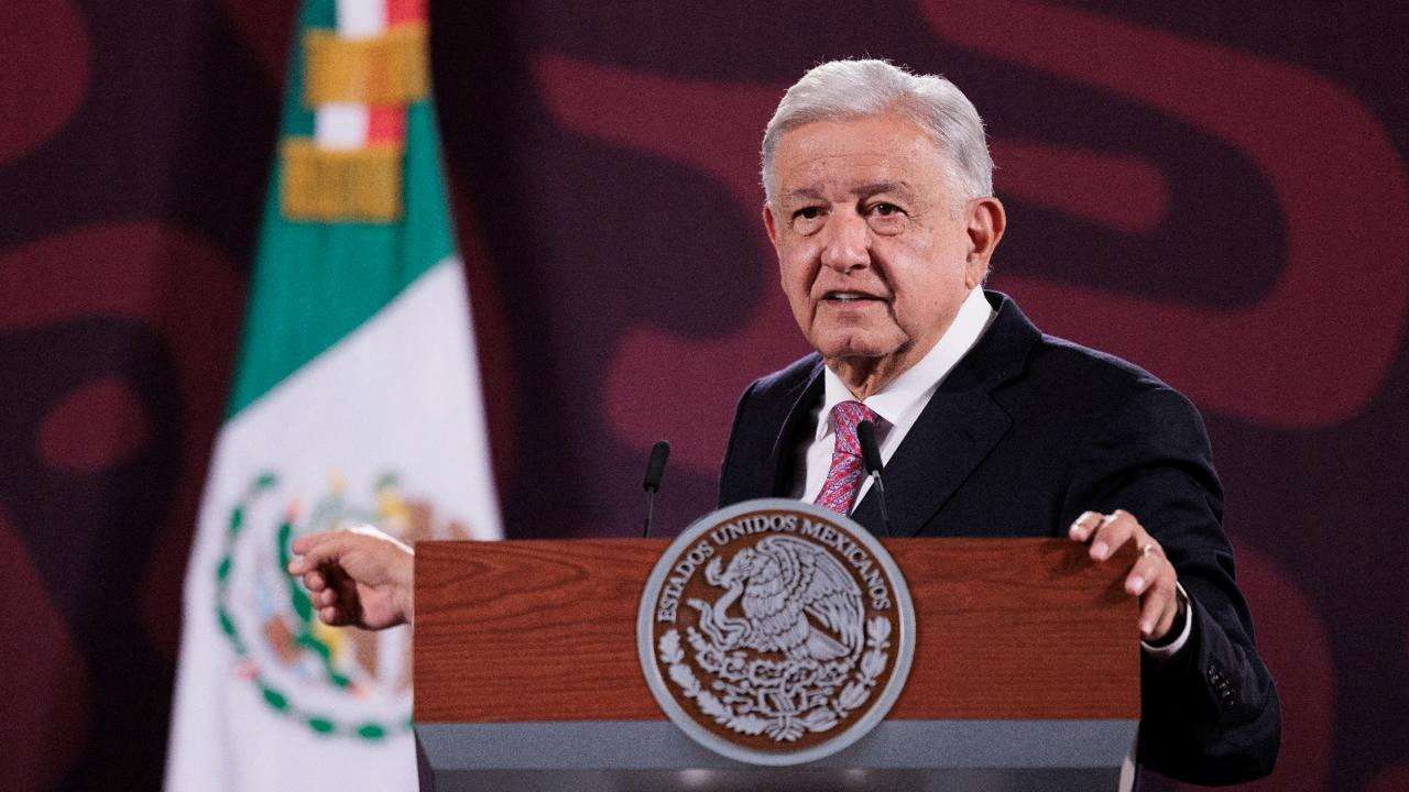 Mexico's President Andres Manuel Lopez Obrador addresses the media in his daily press conference after Mexico's Senate approved a judicial reform, in Mexico City