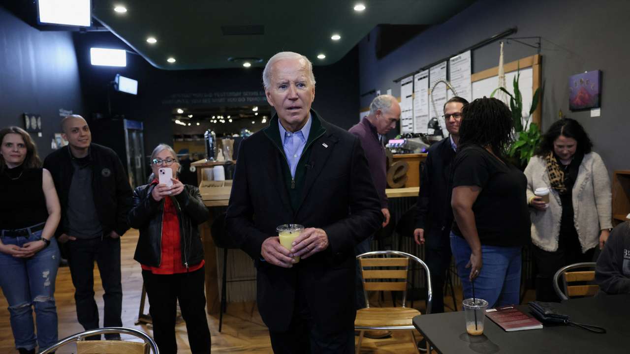 U.S. President Joe Biden visits several small businesses in Emmaus
