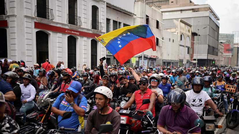 Supporters of Venezuelan President Nicolas Maduro rally in Caracas