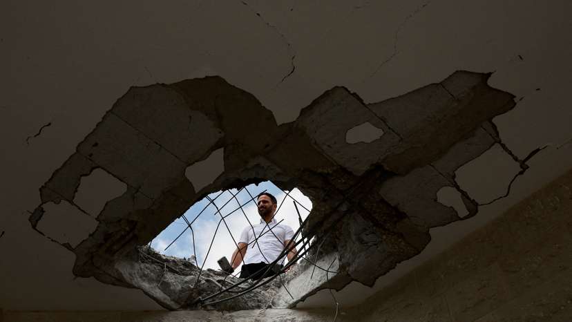 Aftermath of Hezbollah's rockets and drones launch towards Israel, in northern Israel