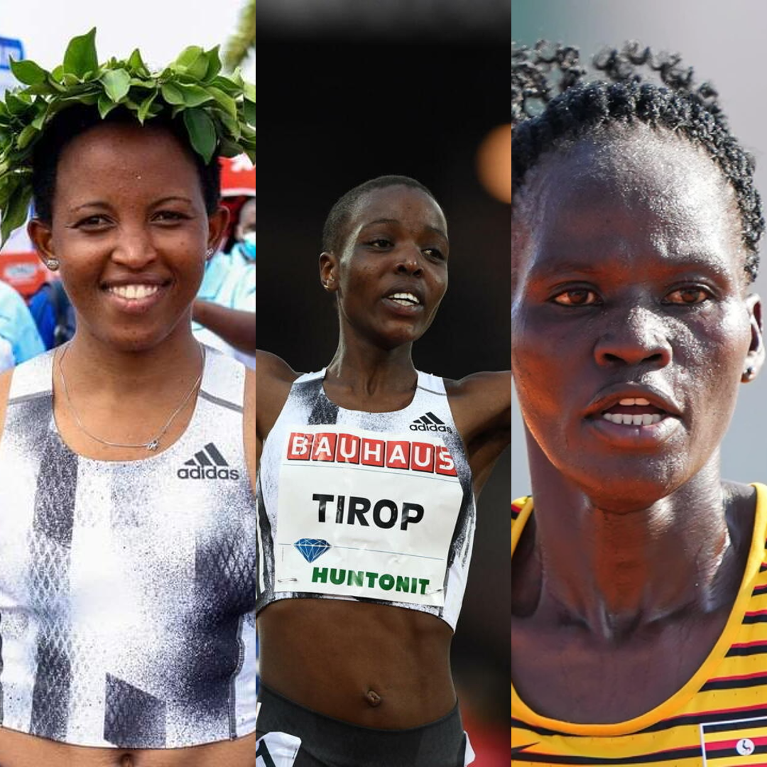 Damaris Muthee Mutua (from left), Agnes Tirop (middle) and Rebecca Cheptegei (left) were murdered.