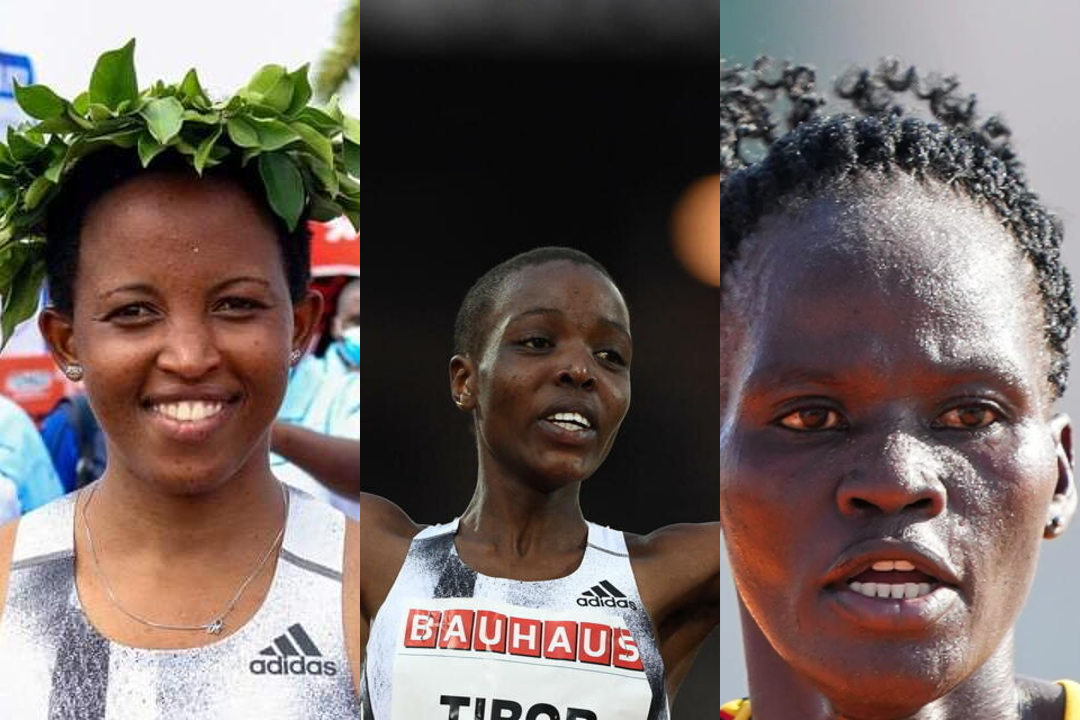 Damaris Muthee Mutua (from left), Agnes Tirop (middle) and Rebecca Cheptegei (left) were murdered.