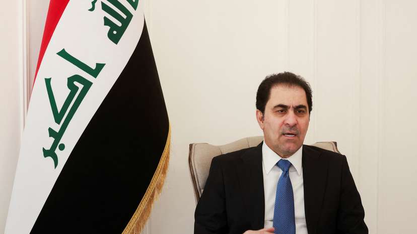 Mohsen al-Mandalawi, deputy speaker of Iraq’s parliament, speaks during an interview with Reuters in Baghdad