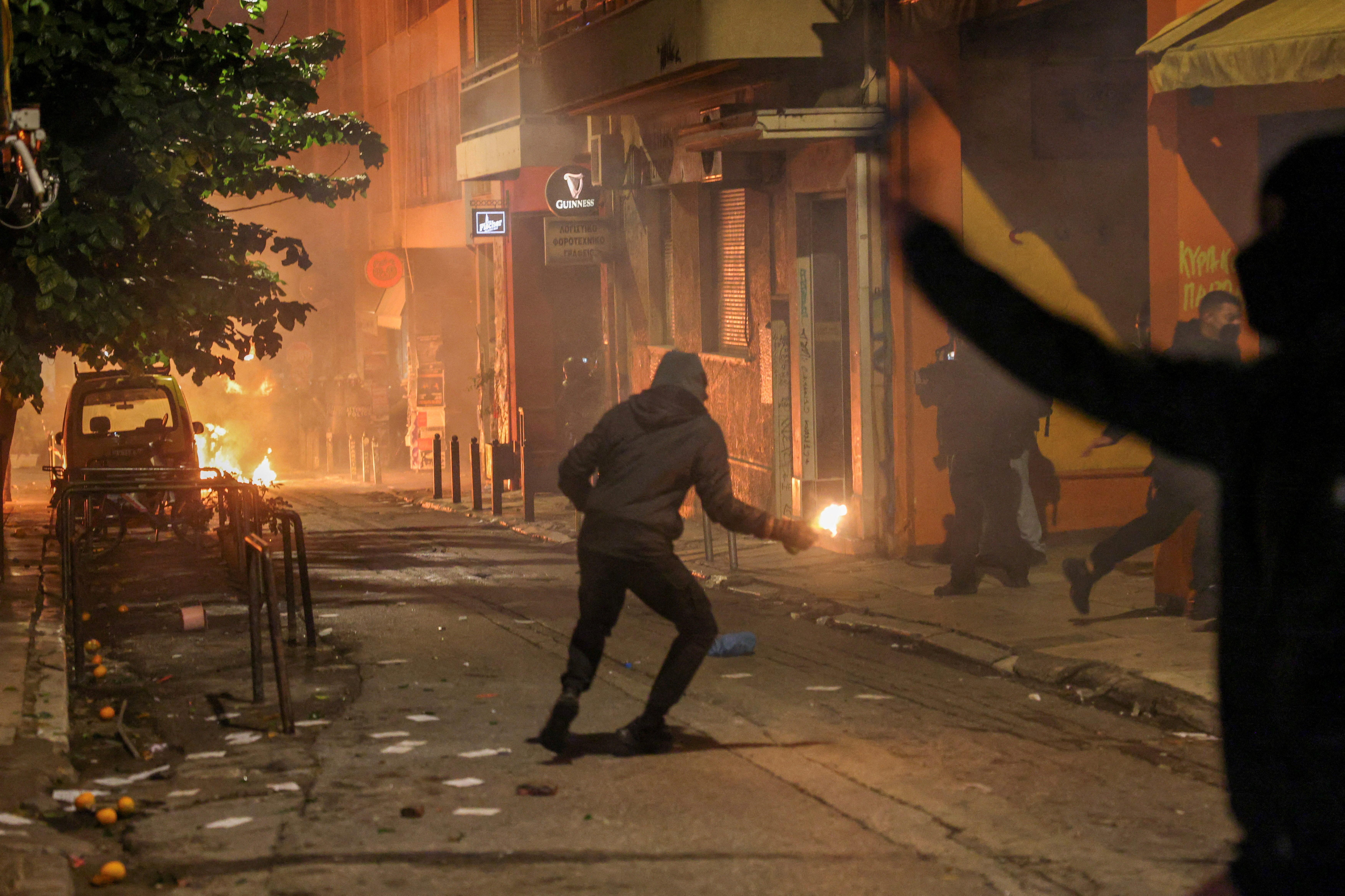 FILE PHOTO: Clashes break out in Athens, following an anniversary rally marking the 2008 police shooting of 15-year-old student Alexandros Grigoropoulos