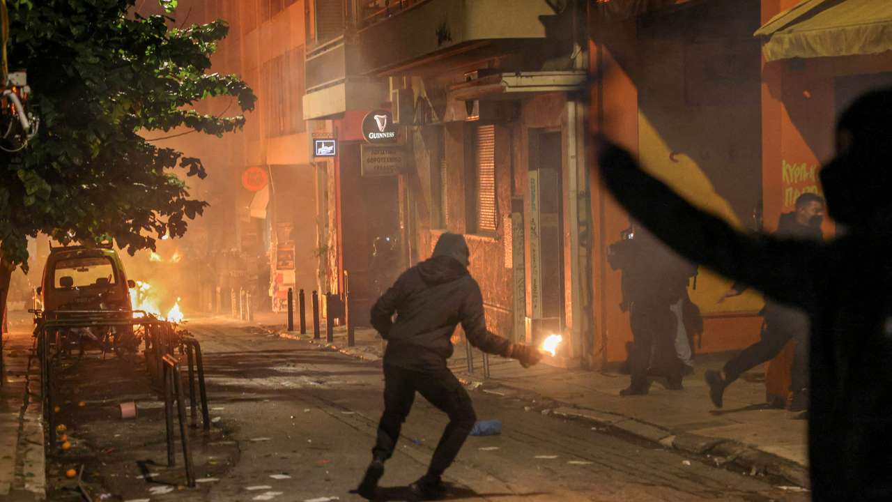 FILE PHOTO: Clashes break out in Athens, following an anniversary rally marking the 2008 police shooting of 15-year-old student Alexandros Grigoropoulos