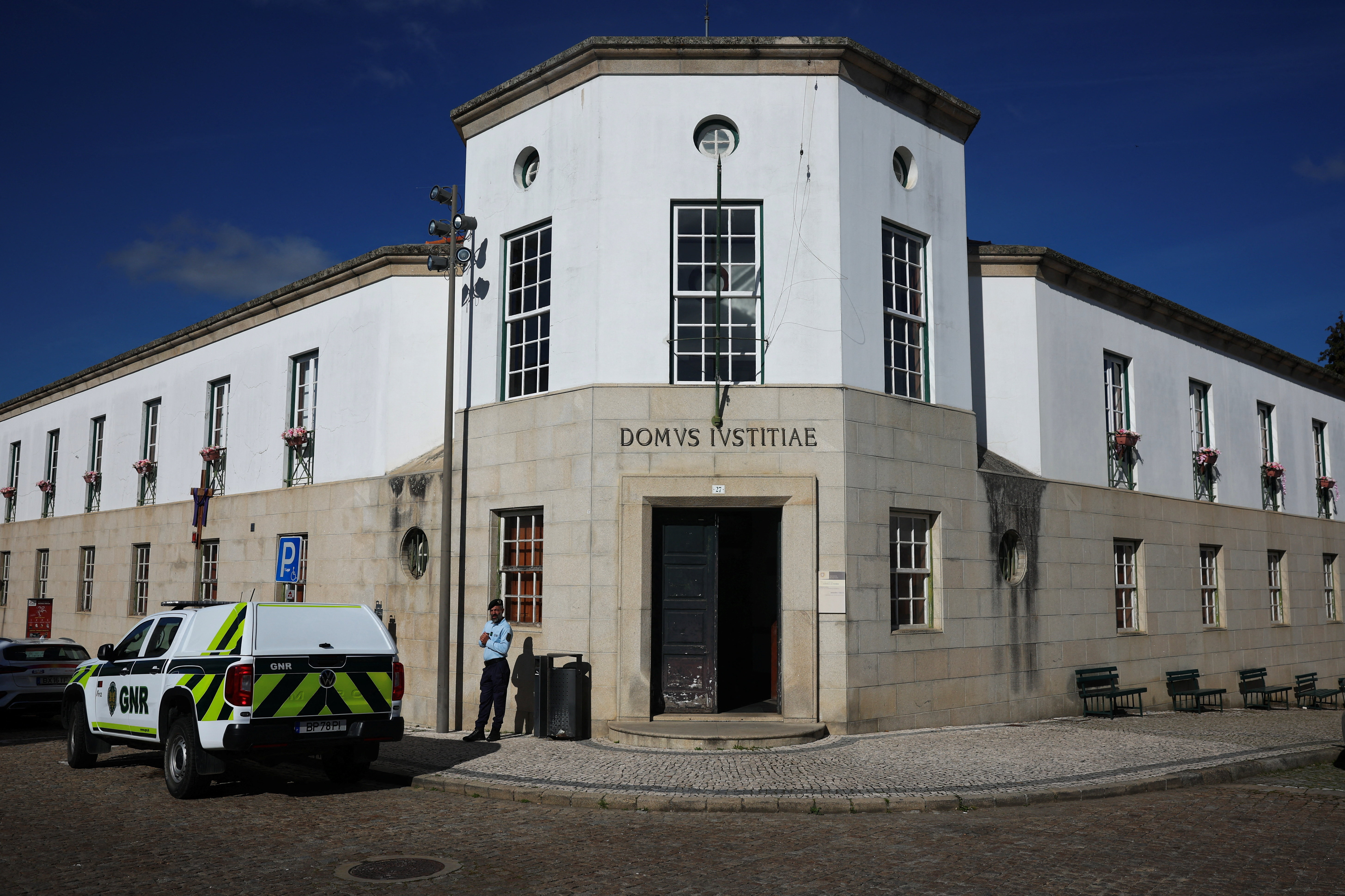 View of the courthouse where according to local media a French citizen is due to appear before a judge in Vila Nova de Foz Coa