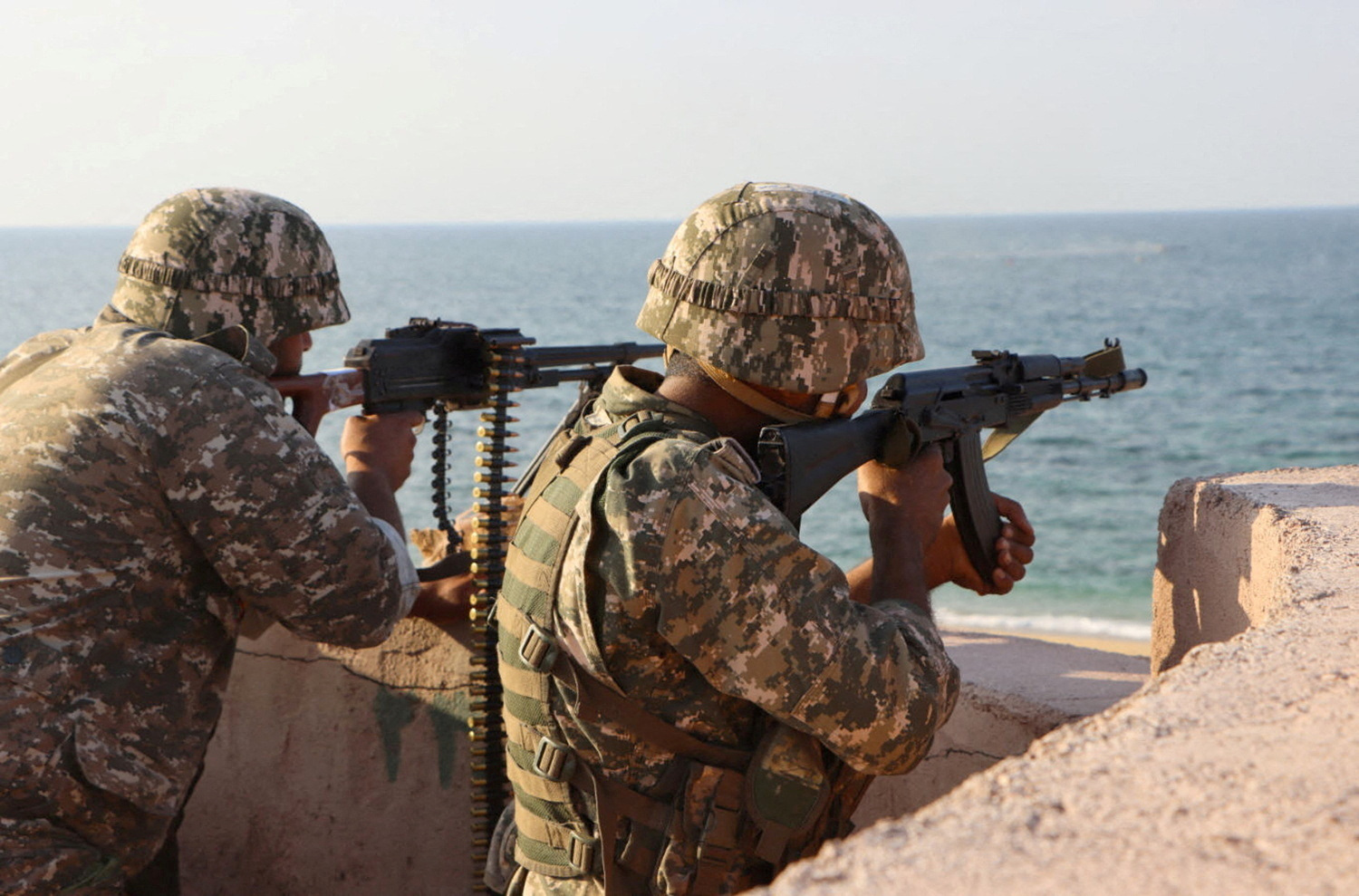 FILE PHOTO: Exercise of the Islamic Revolution Guards Corps (IRGC) navy in the south of Iran