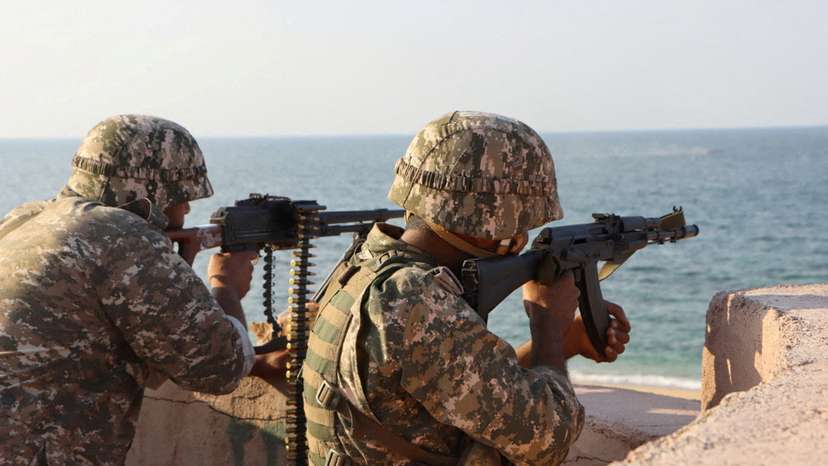 FILE PHOTO: Exercise of the Islamic Revolution Guards Corps (IRGC) navy in the south of Iran