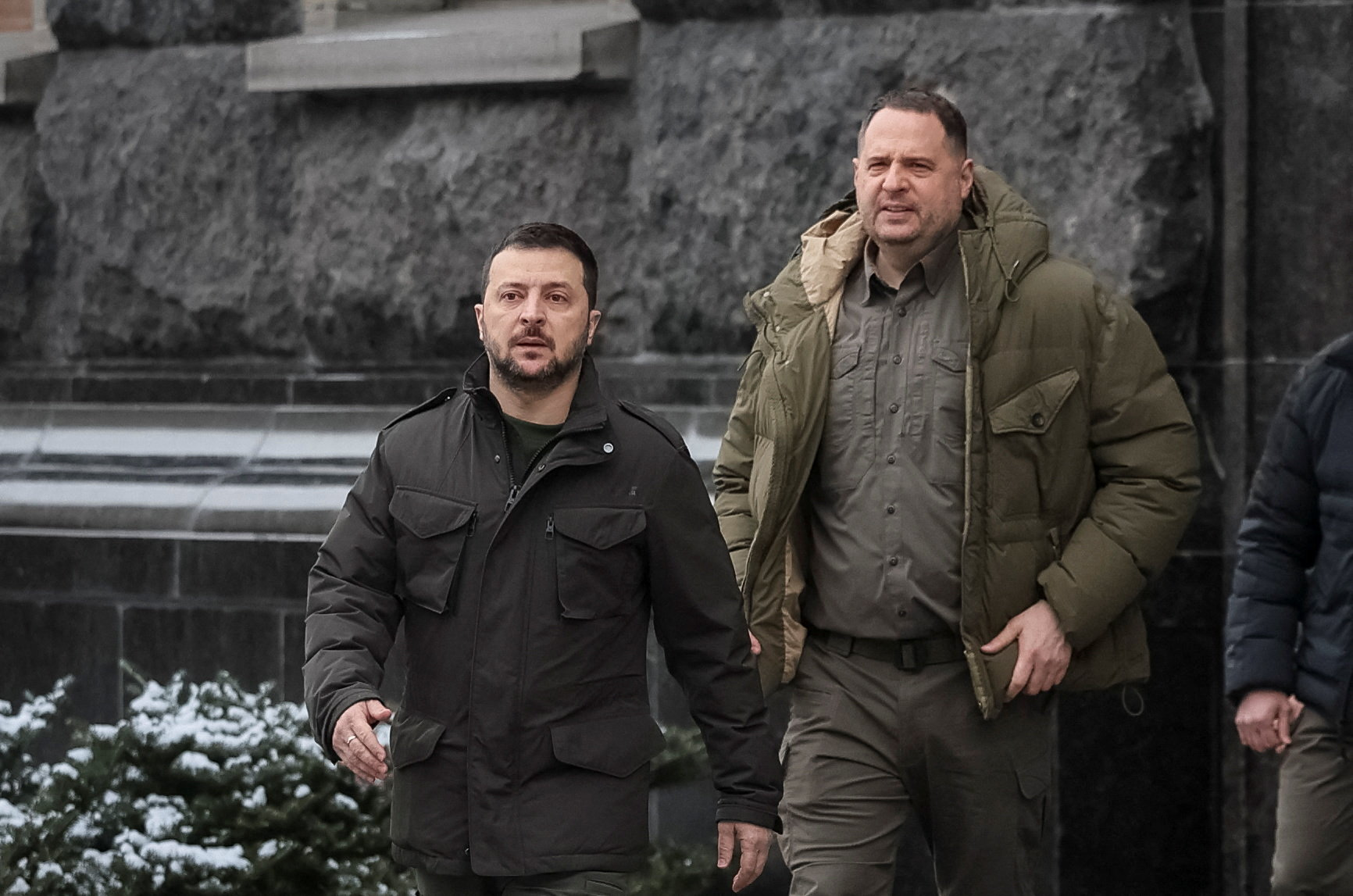 FILE PHOTO: Ukraine's President Zelenskiy amnd Head of Presidential Office Yermak in Kyiv