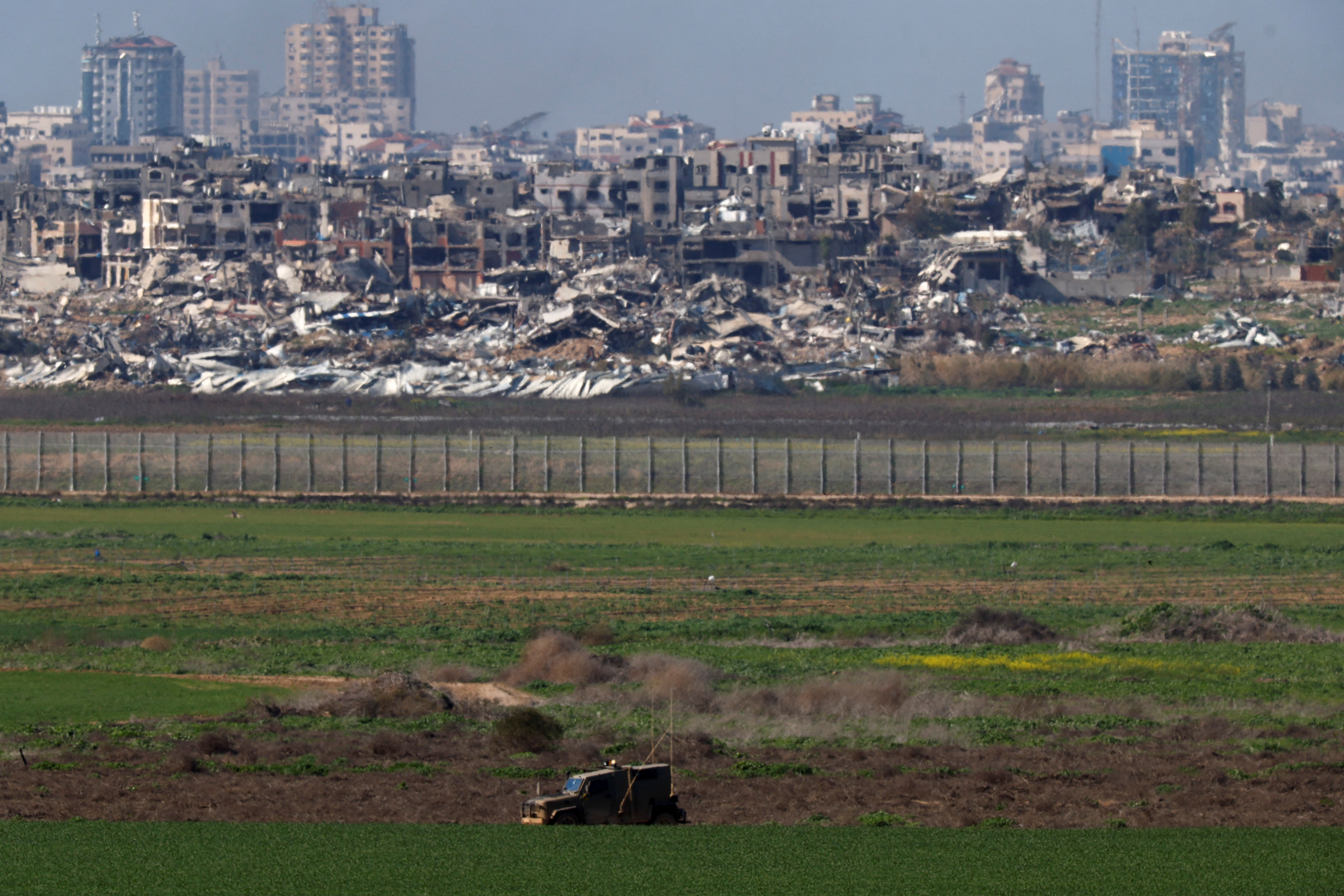 Smoke rises above North Gaza