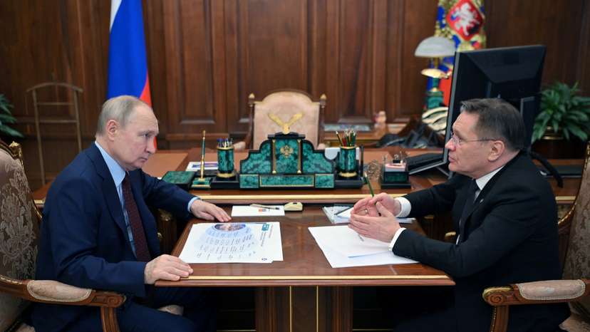 Russian President Putin meets Rosatom Director General Likhachev in Moscow