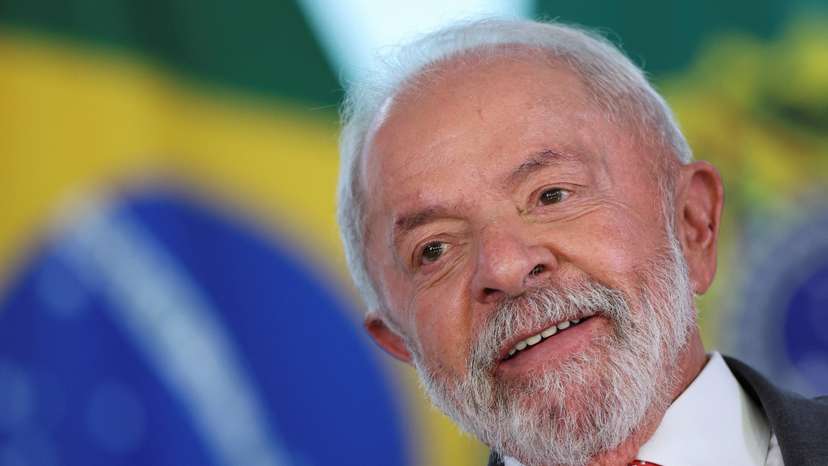 Brazil's President Luiz Inacio Lula da Silva attends a ceremony at the Planalto Palace