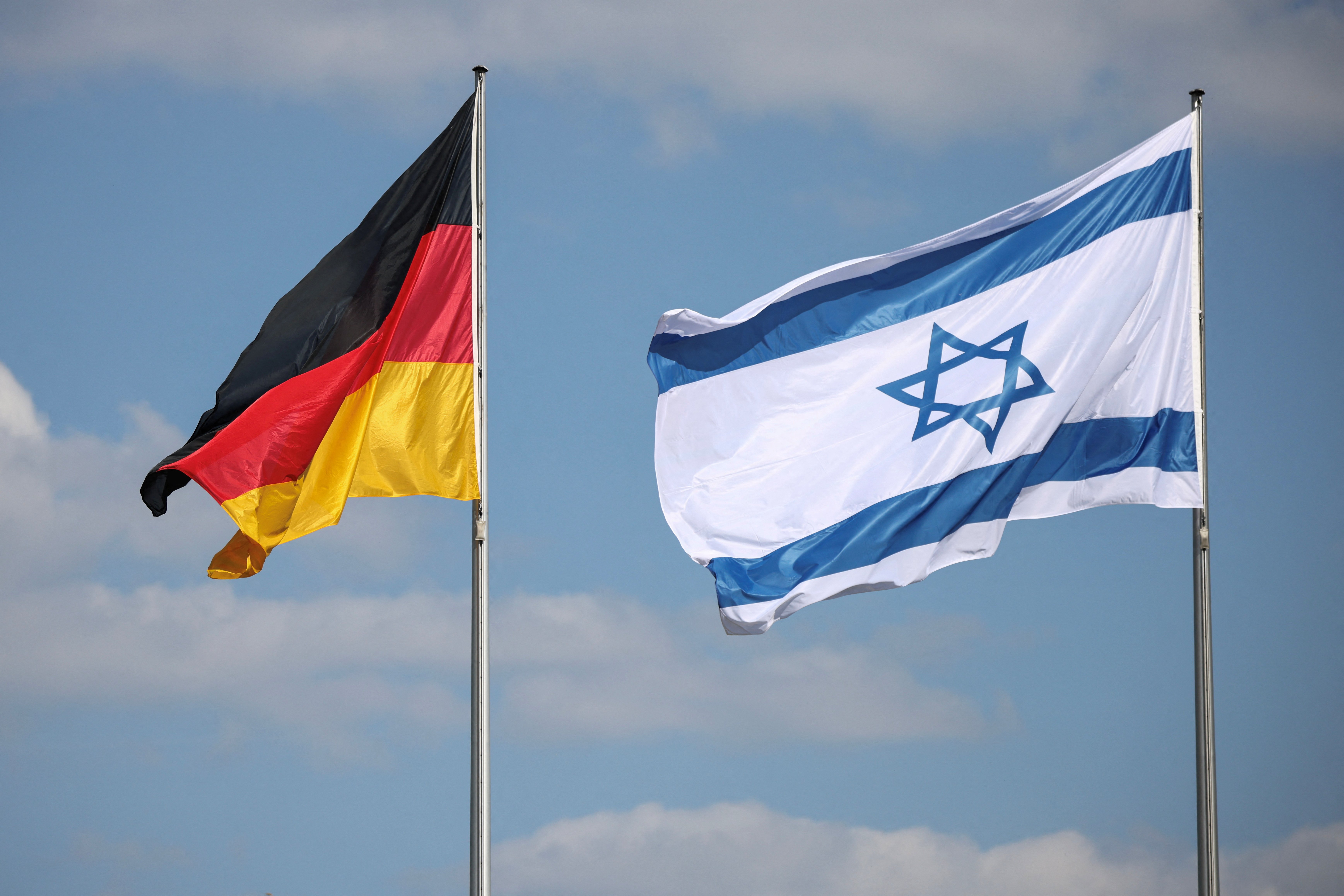 German Chancellor Friedrich Merz receives Israeli President Isaac Herzog for talks at the Chancellery in Berlin