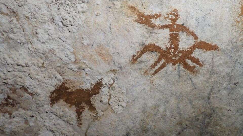 Indonesia cave stencil