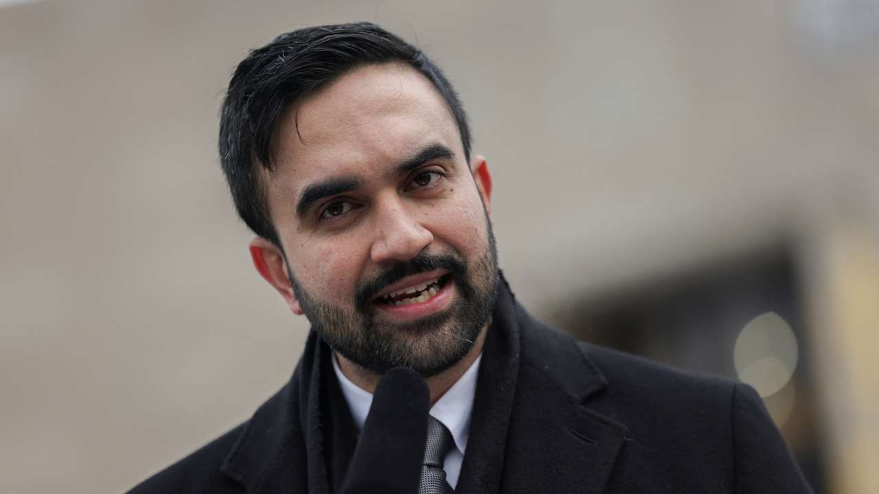 New York City Mayor Mamdani holds press conference at Grand Army Plaza in the Brooklyn borough of New York City