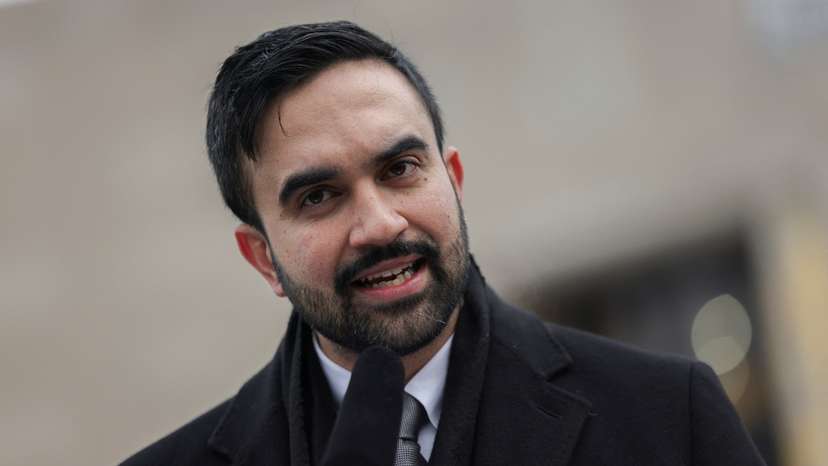 New York City Mayor Mamdani holds press conference at Grand Army Plaza in the Brooklyn borough of New York City