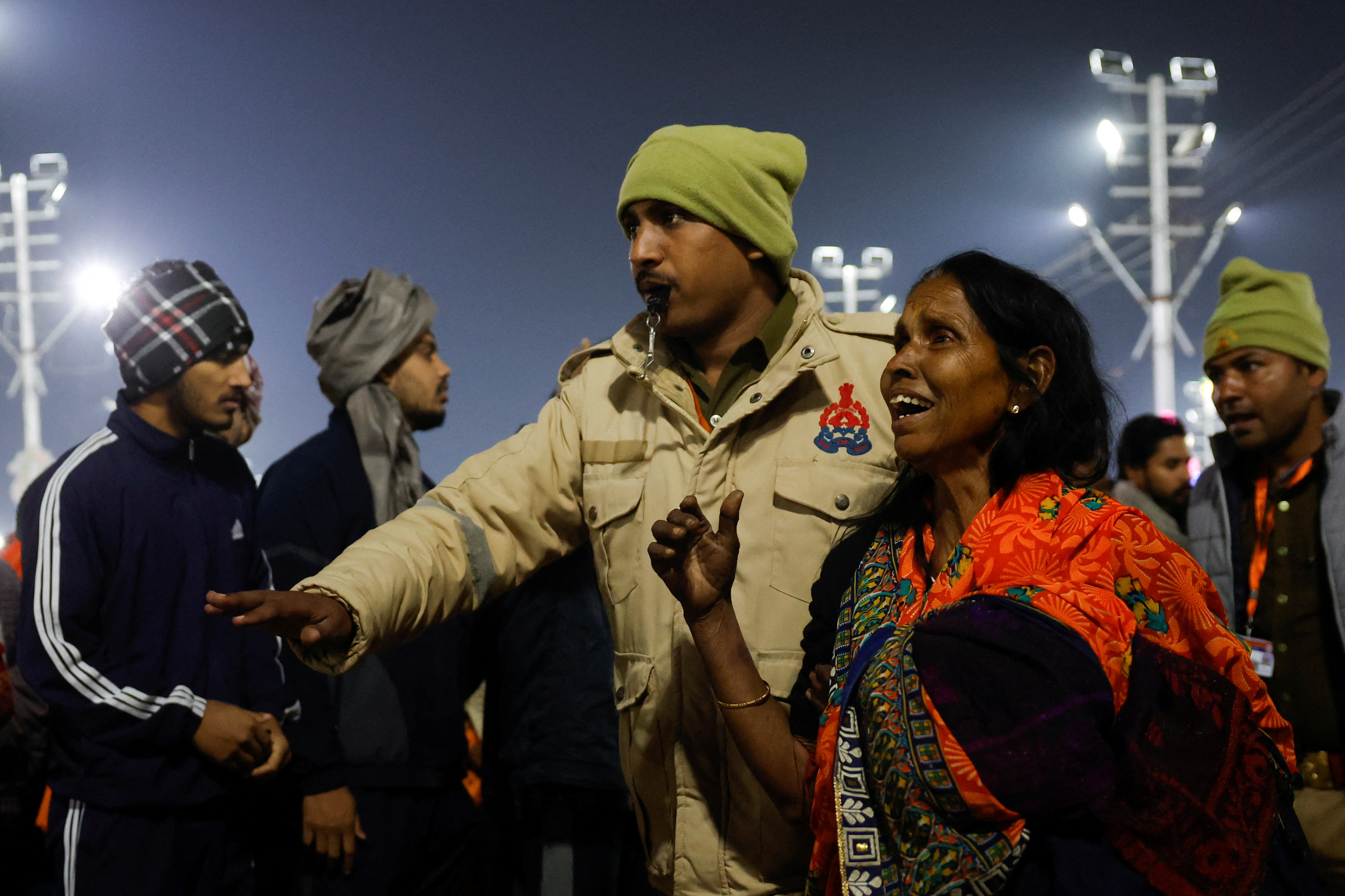 Aftermath of stampede at "Maha Kumbh Mela", or the Great Pitcher Festival, in Prayagraj