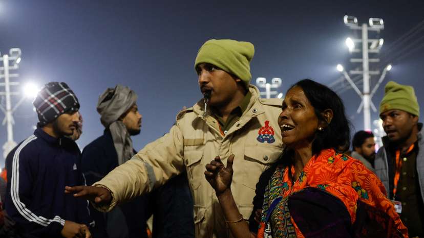 Aftermath of stampede at "Maha Kumbh Mela", or the Great Pitcher Festival, in Prayagraj