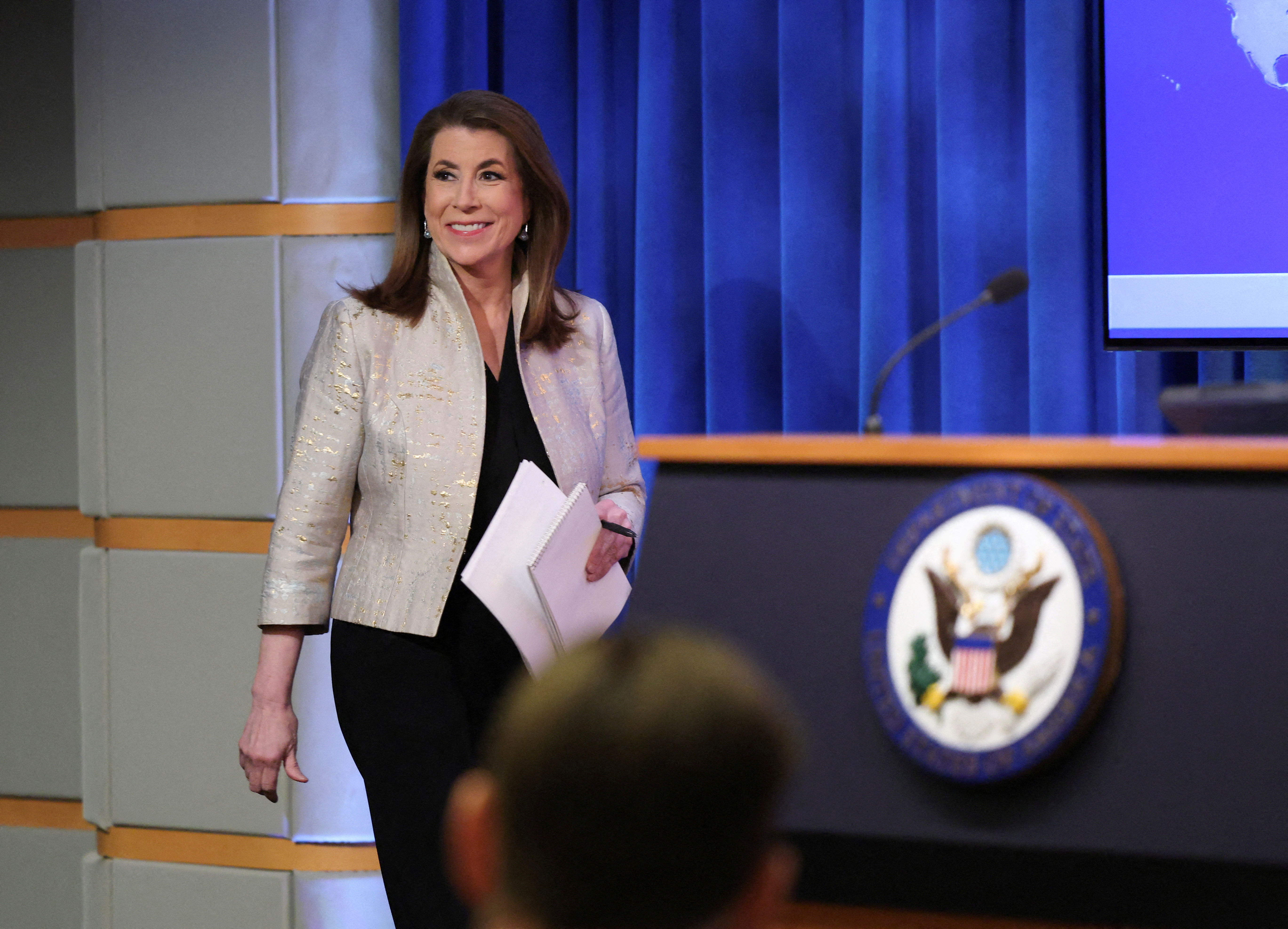FILE PHOTO: Press briefing by Tammy Bruce at the State Department in Washington