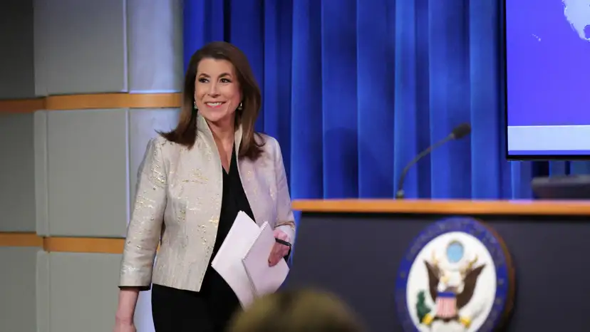 FILE PHOTO: Press briefing by Tammy Bruce at the State Department in Washington
