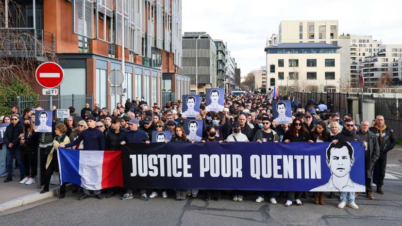 A march in tribute to Quentin Deranque organised by several far-right movements in Lyon