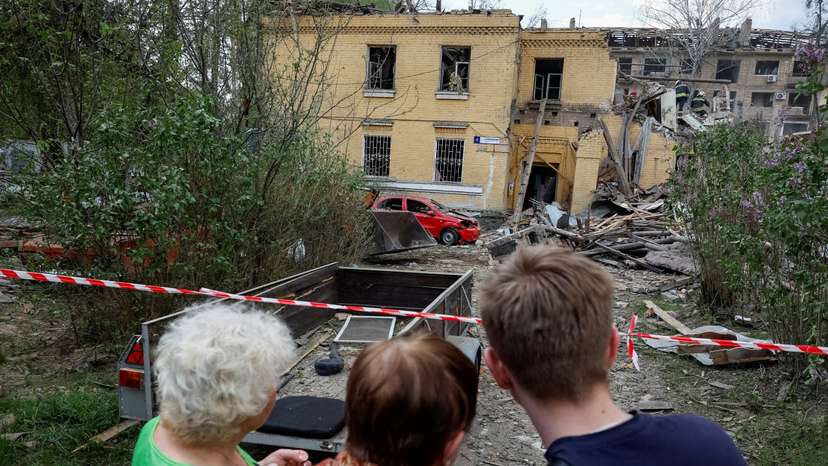 Aftermath of a Russian missile attack in Kyiv