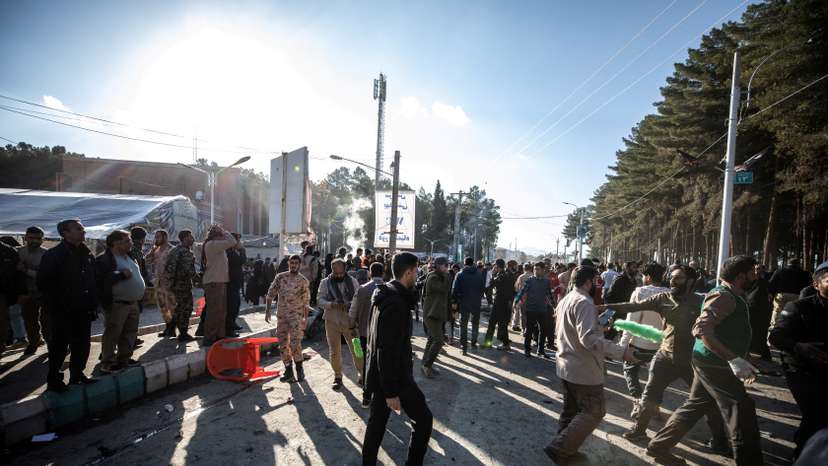 Explosions during ceremony commemorating the death of late General Qassem Soleimani, in Kerman