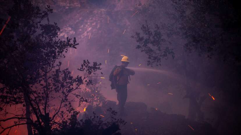 Eaton Fire burns in Altadena, California