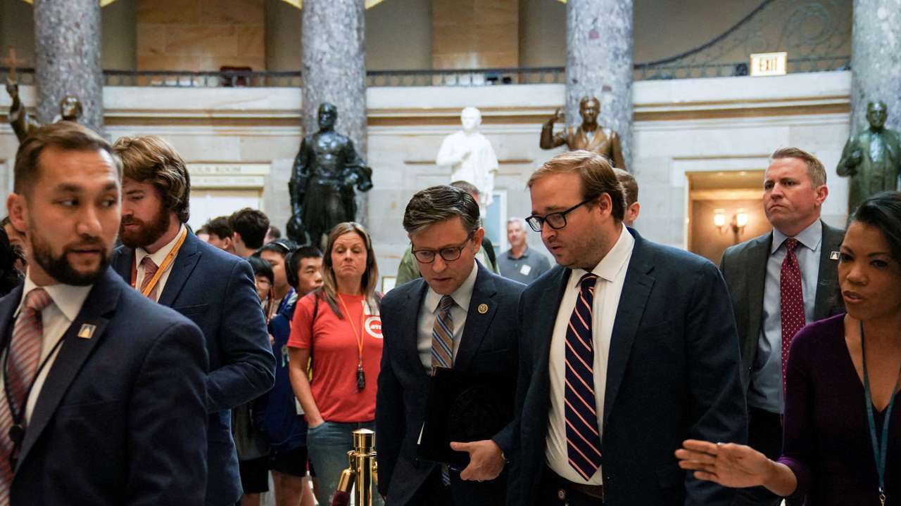 FILE PHOTO: Newly-elected U.S. House Speaker Mike Johnson in Washington