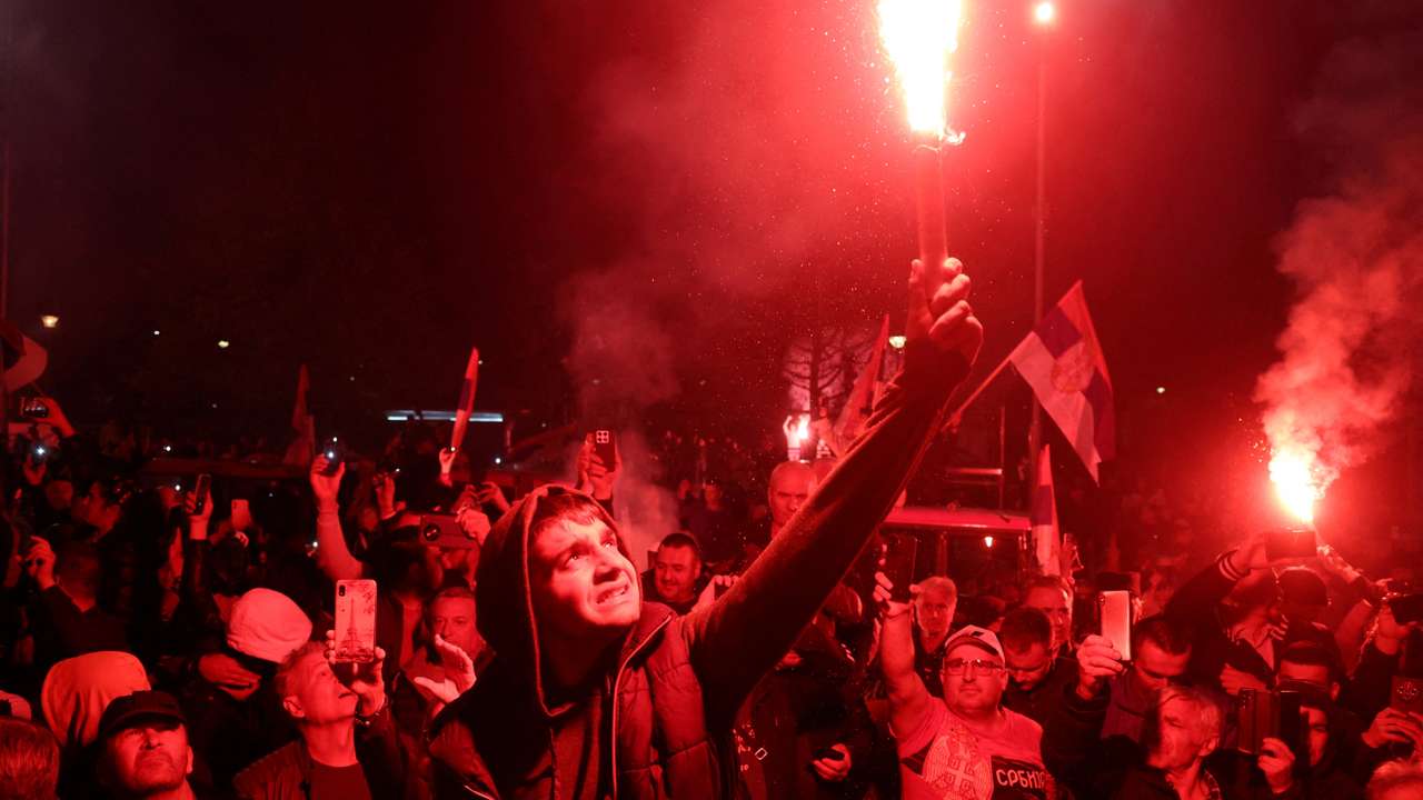 Serbia's ruling SNS party holds pro-government rally in Belgrade