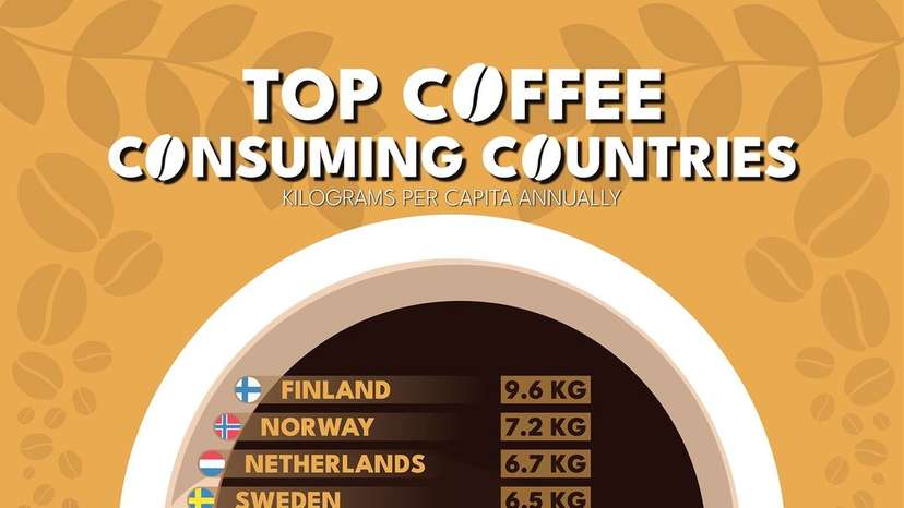 ️ Coffee’s role in social gatherings, preparation methods, and even politics makes it a global cultural staple, with a significant cultural impact. Finland top the charts in coffee consumption, with coffee deep