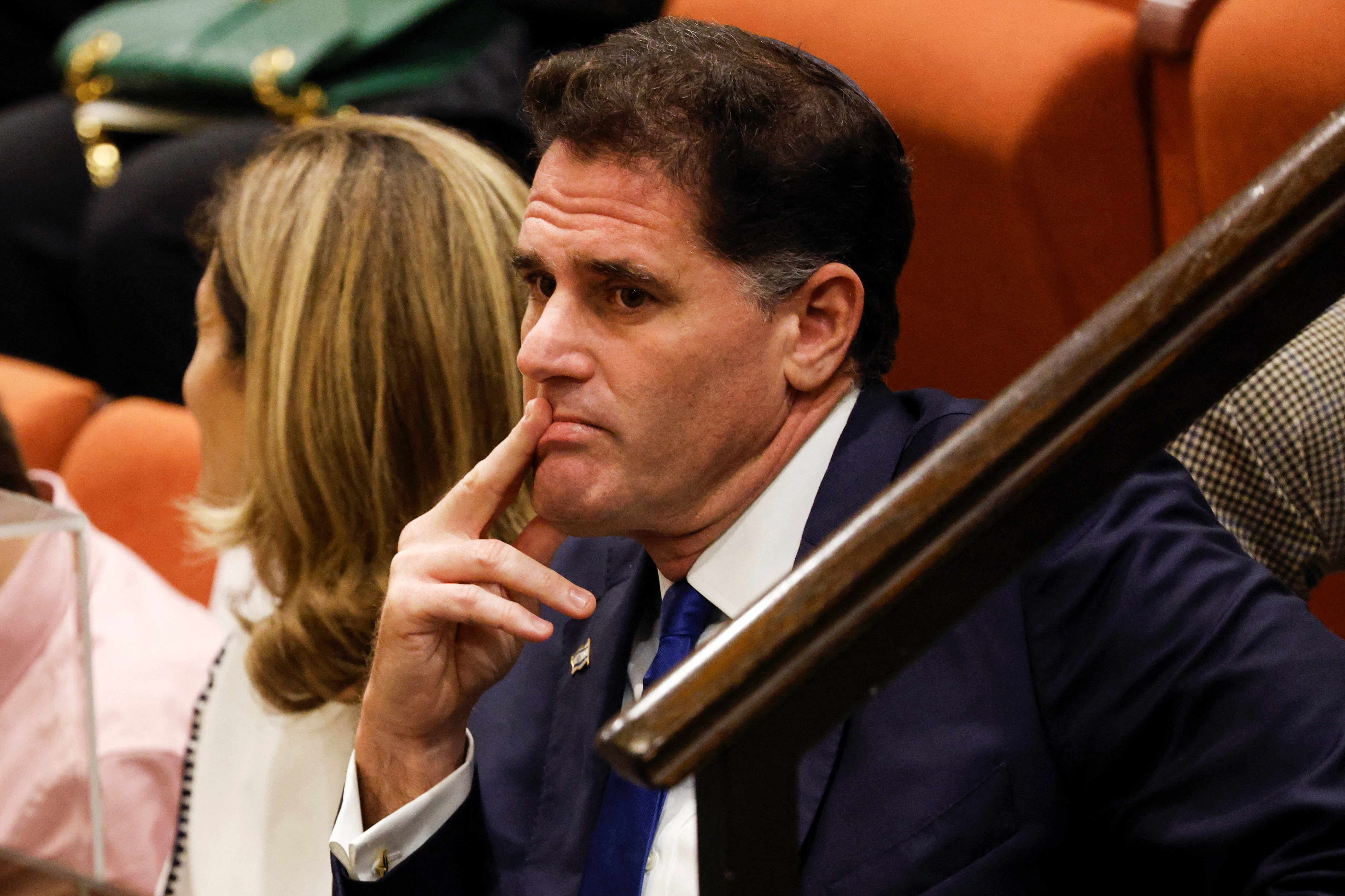 FILE PHOTO: Former Israeli Ambassador to the U.S. Ron Dermer attends a special session of Israel's parliament, to approve and swear in a new right-wing government, in Jerusalem