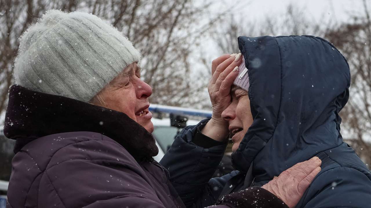 Aftermath of a Russian drone attack in Kharkiv